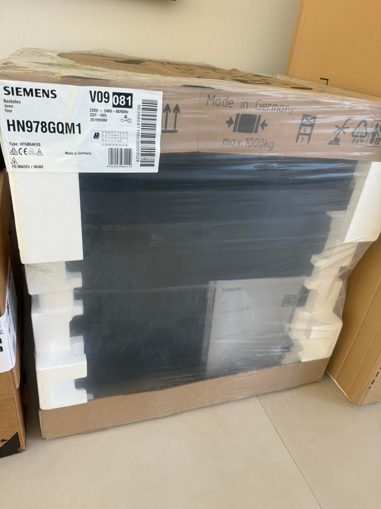 Siemens iQ700 Bakoven met magnetron,pulseSteam Mat HN978GQM1, Ophalen, 60 cm of meer, Nieuw, Oven met grill