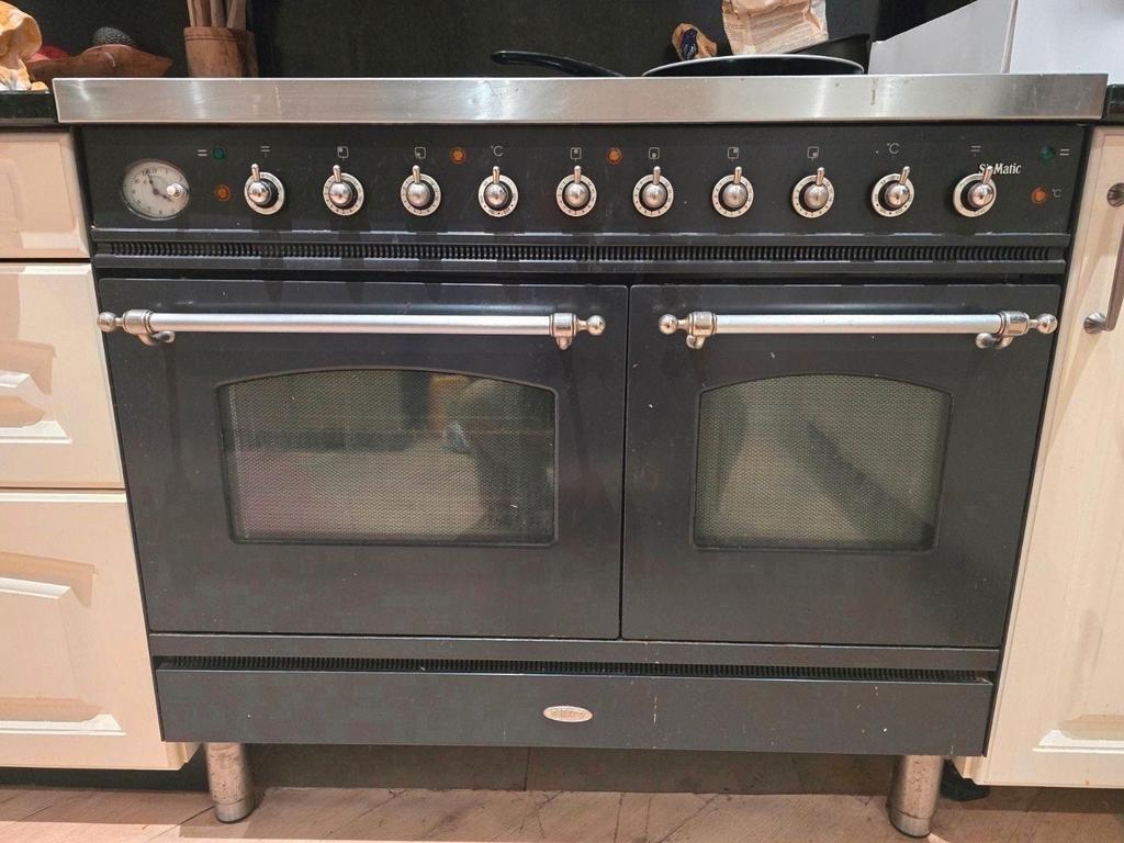 Boretti Fornuis met Dubbele Oven en Keramische Kookplaat, Witgoed en Apparatuur, Gebruikt, 60 cm of meer, Keramisch, Ophalen of Verzenden