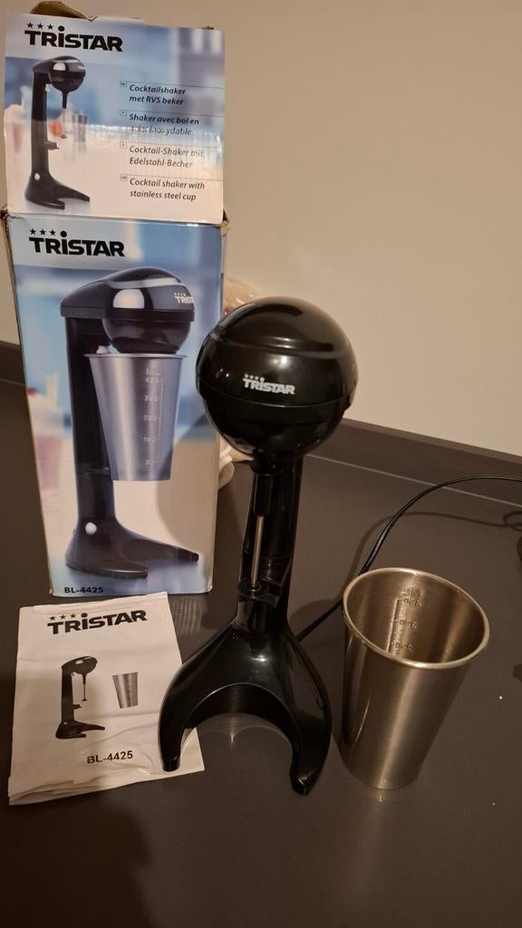 Zgan Tristar cocktail shaker met rvs beker, Minder dan 1 liter, Ophalen of Verzenden, 1 snelheid