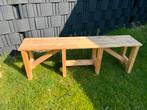 Twee stevige houten tuinbankjes, Ophalen, Zo goed als nieuw, Hout