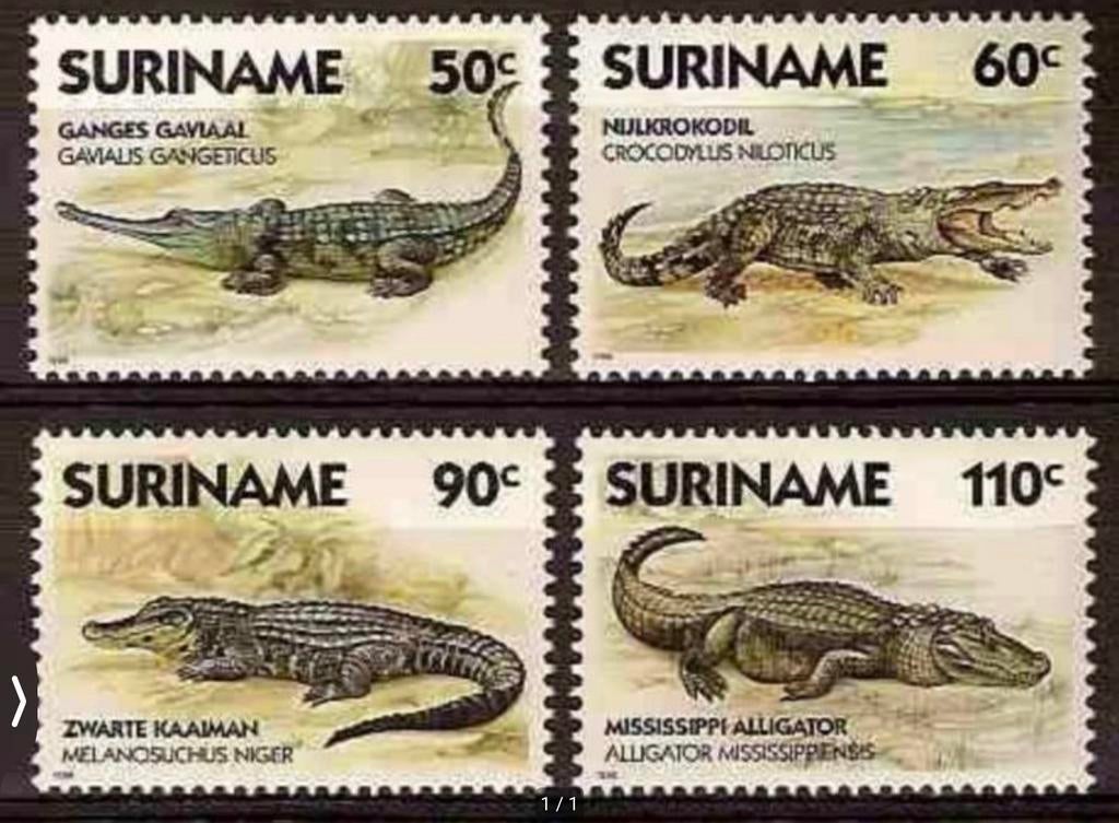 1988, Mi. 1248/51, dieren, krokodillen, postfris, Ophalen of Verzenden, Postfris