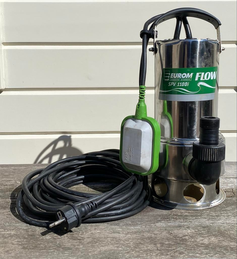 Eurom Flow SPV 1100i RVS Dompelpomp Krachtig en Betrouwbaar, Ophalen of Verzenden, Zo goed als nieuw, Elektrisch, Dompelpomp
