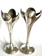 2 Engelse Jugendstil verzilverde posy vaasjes, Verzenden