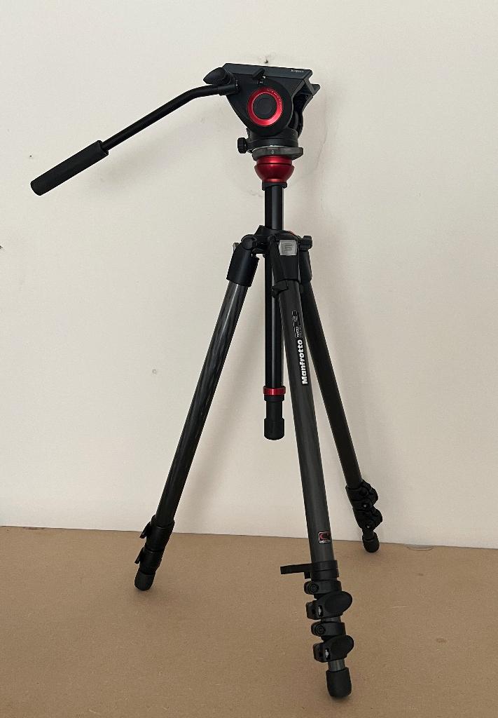 Professioneel MANFROTTO video statief, Zo goed als nieuw, 175 cm of meer, Met balhoofd, Ophalen of Verzenden