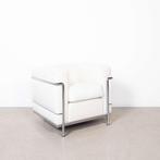4x Cassina LC2 Fauteuil Wit Leer, Huis en Inrichting, Fauteuils, Niet ingevuld, Minder dan 75 cm, Niet ingevuld, Leer