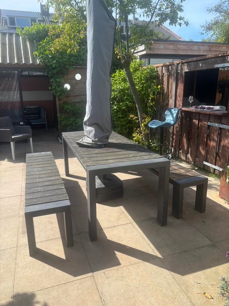 Tuinset, Ophalen, Gebruikt, Rechthoekig, Staal