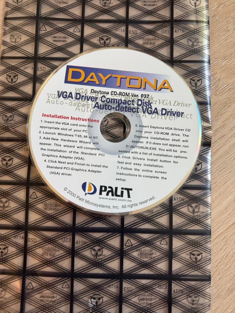 Palit Daytona 037 VGA Driver Compact Disk, Computers en Software, Besturingssoftware, Ophalen of Verzenden