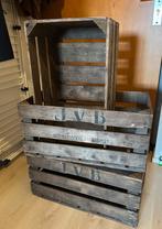 Vintage houten fruitkisten Zundert 1969 - originele groentek, Ophalen, Minder dan 50 cm, Gebruikt, 50 tot 100 cm