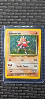 Hitmonchan Base Set 1st Edition Pokémon Kaart, Ophalen of Verzenden, Gebruikt, Losse kaart