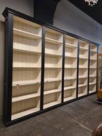 Mega! Bibliotheekkast | Boekenkast | Buffetkast luxe Zwart, Met plank(en), Grenenhout, Gebruikt, 200 cm of meer