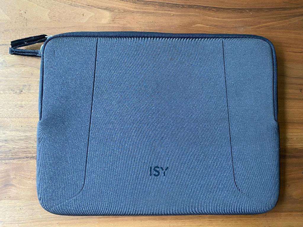 ISY Laptophoes | grijs, neopreen | 14-15 inch | 34x25cm, Ophalen of Verzenden, 15 inch, Nieuw, ISY