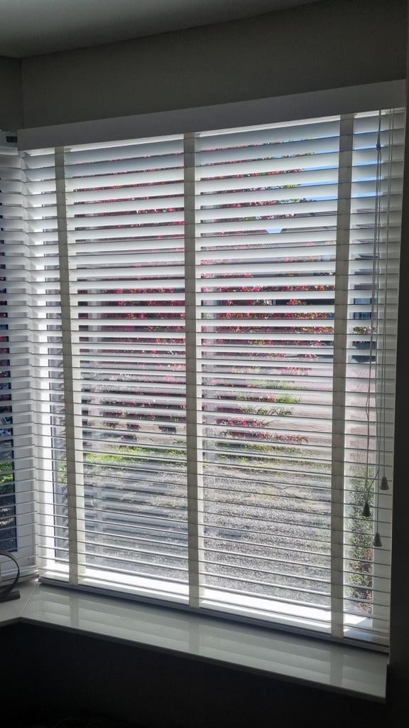 Houten Jalozieën wit, Ophalen, Gebruikt, Wit, 150 tot 200 cm