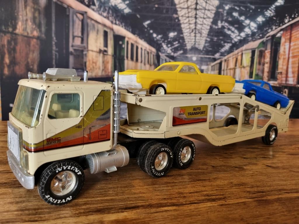 Vintage GMC Auto Transport Truck Uniek, Ophalen of Verzenden, Gebruikt