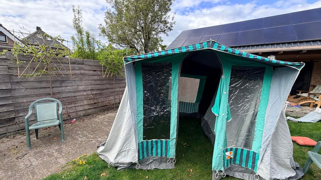 De Wit tent - Compleet voor festivals of kamperen, Caravans en Kamperen, Tenten, Ophalen, Gebruikt, Tot en met 4