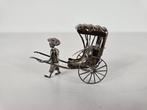 Miniatuur riksja, 90%+ zilver, China, begin 20e eeuw, Ophalen of Verzenden, Zilver