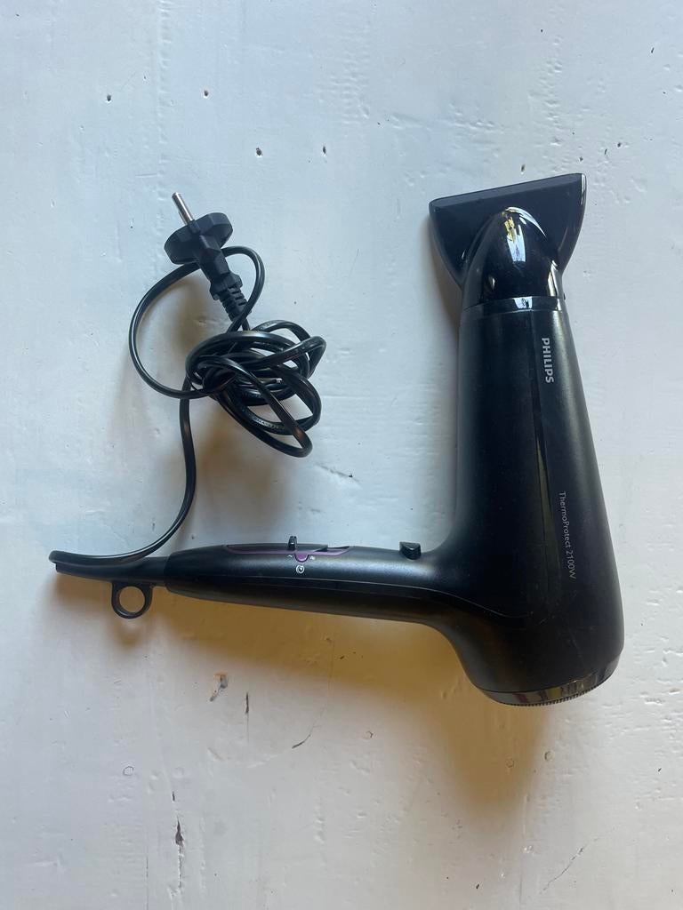 Philips ThermoProtect 2100W Föhn - Zwart, Ophalen of Verzenden, Gebruikt, Haarverzorging