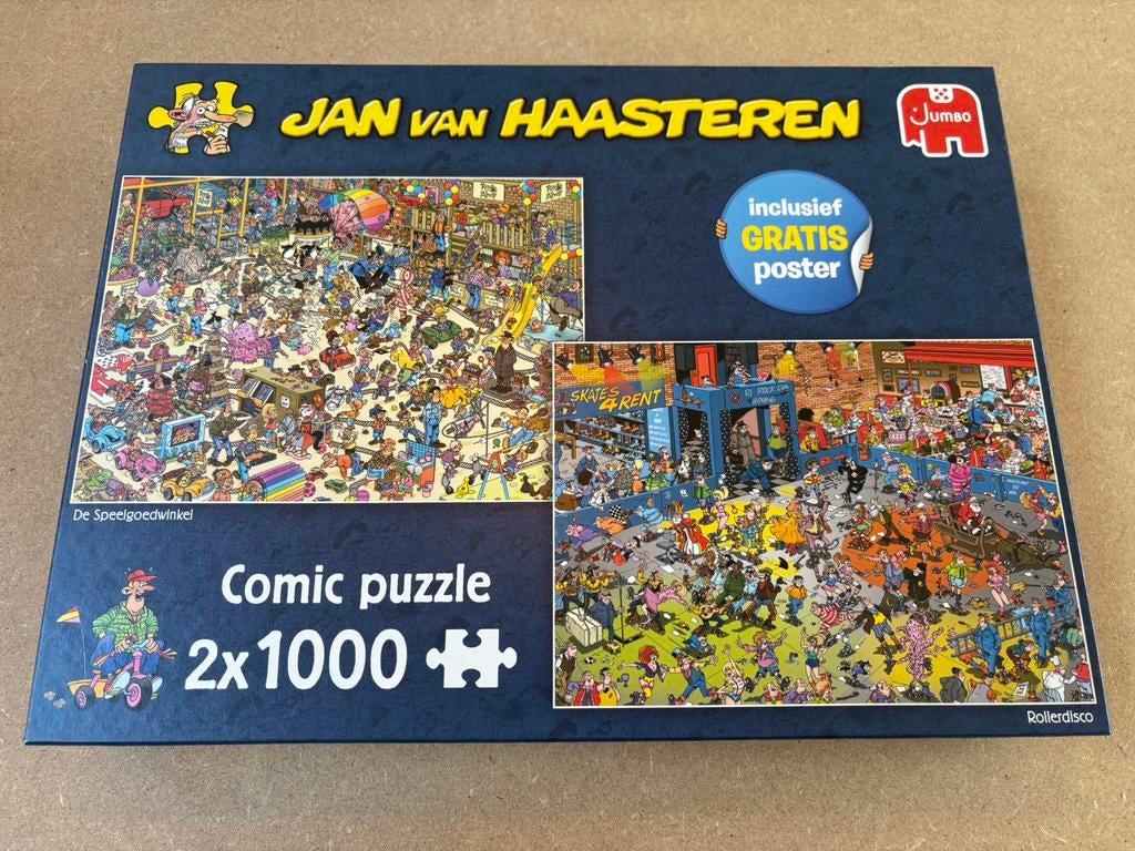 Jan van Haasteren de speelgoedwinkel & rollerdisco, Ophalen of Verzenden, 500 t/m 1500 stukjes, Zo goed als nieuw