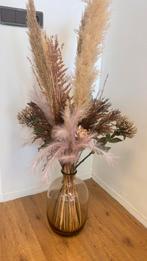 Vaas met nep pluimen, Ophalen, Overige kleuren, Glas, Minder dan 50 cm