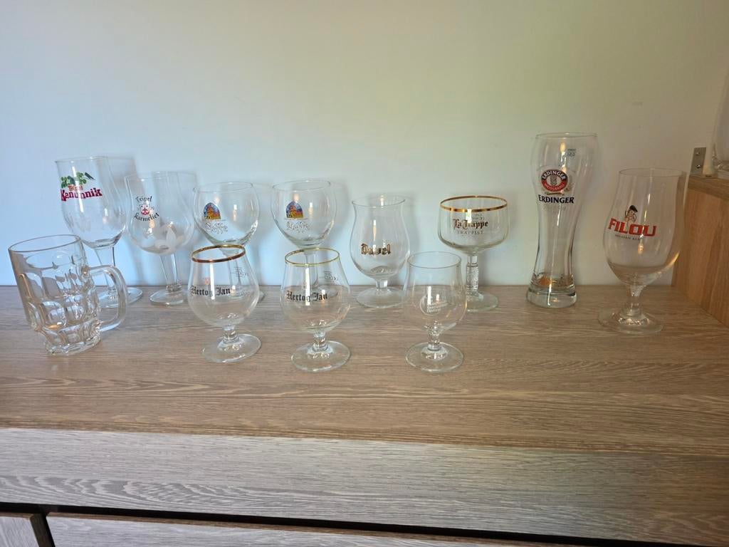 Diverse bierglazen collectie, Ophalen of Verzenden, Gebruikt, Bierglas