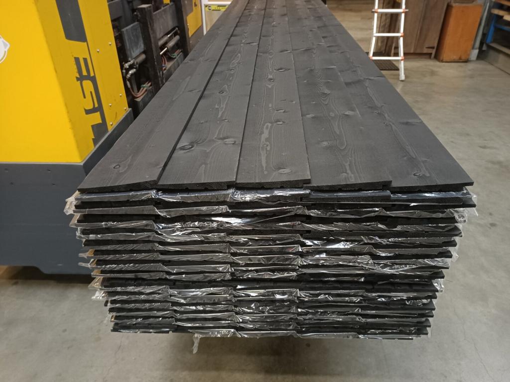 Zweeds rabat zwart vuren 10/24 197mm Div lengtes, Doe-het-zelf en Verbouw, Hout en Planken, Minder dan 25 mm, Nieuw, Ophalen of Verzenden