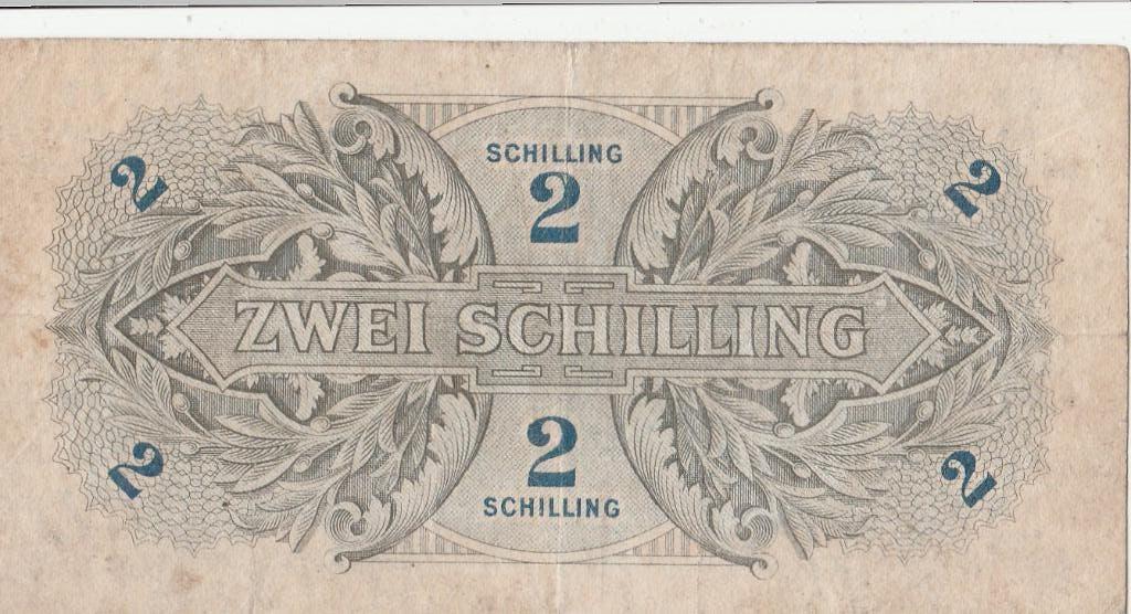 ZWEI SCHILLING SERIE 1944 OESTERREICH, Postzegels en Munten, Bankbiljetten | Europa | Niet-Eurobiljetten, Ophalen of Verzenden