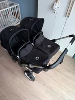Bugaboo Donkey 3 Twin compleet met wiegen, zitjes & extra’s, Bugaboo, Zo goed als nieuw, Verstelbare duwstang, Ophalen