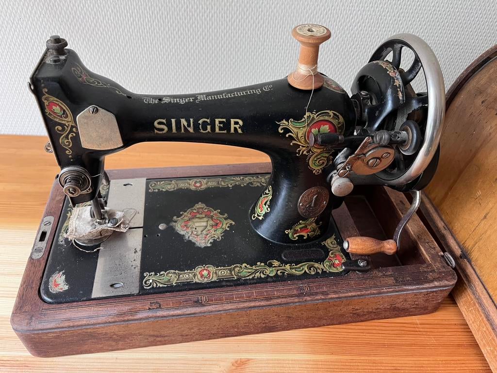 Naaimachine Singer met koffer, Antiek en Kunst, Ophalen
