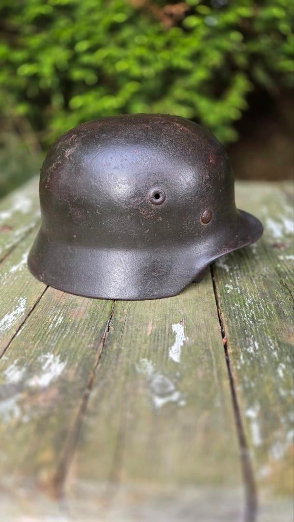 Duitse M40 helm WO2, Ophalen of Verzenden, Duitsland, Helm of Baret