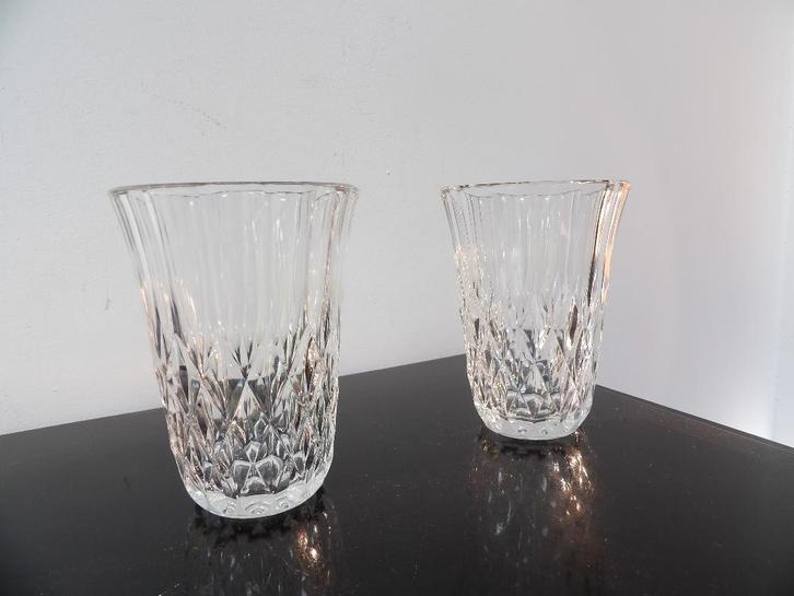 Val st Lambert Fifties Art Deco Vazenset, Aanbieding, Antiek en Kunst, Antiek | Vazen, Ophalen of Verzenden