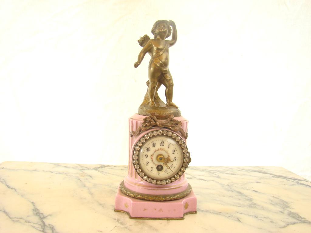 Tafelklokje  ( Porselein Brons, Ophalen of Verzenden