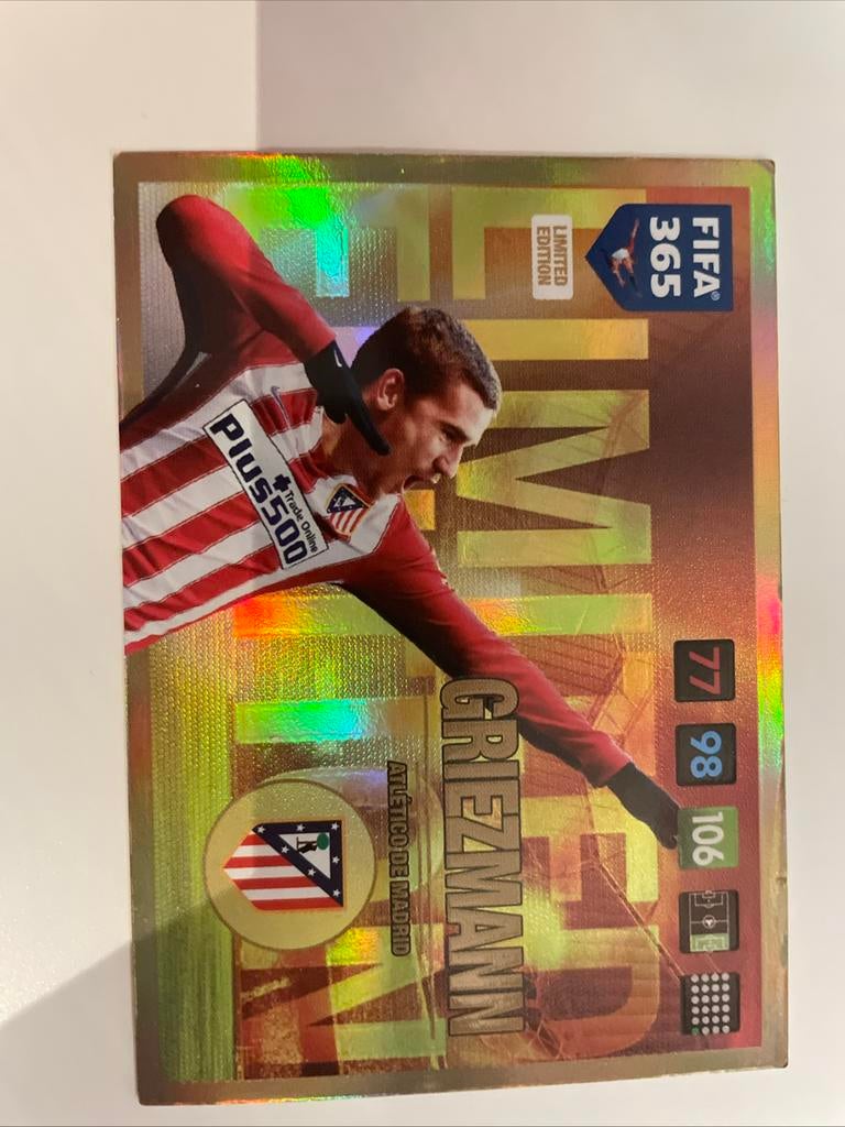 Antoine Griezmann limited edition kaart panini 2017, Ophalen of Verzenden, Zo goed als nieuw, Plaatje