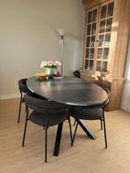 Ovale tafel, Huis en Inrichting, Tafels | Eettafels, Ophalen, Kunststof, 100 tot 150 cm, Zo goed als nieuw