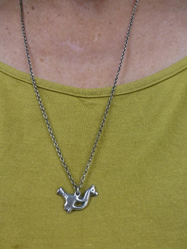 KALEVALA KORU Finse Zilveren Ketting met Hanger ivv ‘Vogel’, Verzenden, Zilver, Ketting