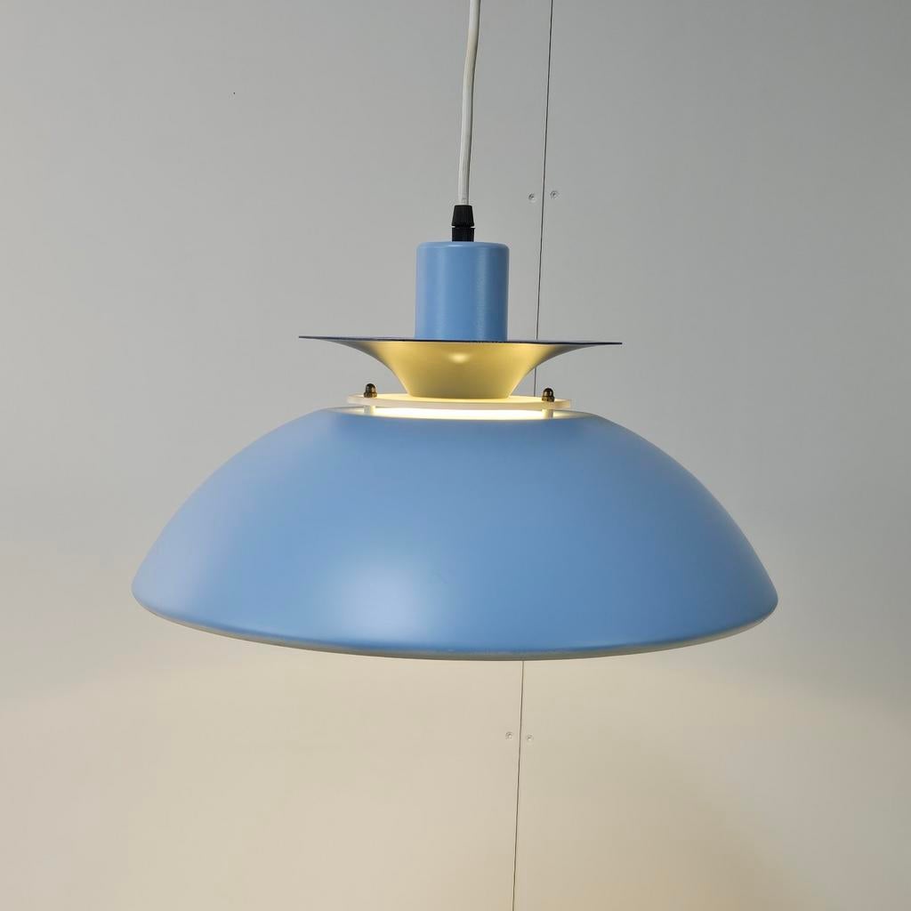 Vintage Deense schalenlamp, Gebruikt, Vintage, Ophalen of Verzenden, Metaal