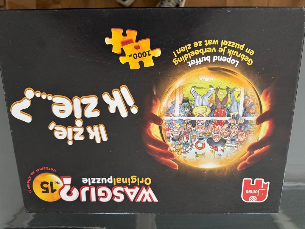 Wasgij Original 15 "Ik zie, ik zie...?" 1000 stukjes, Hobby en Vrije tijd, Denksport en Puzzels, Ophalen of Verzenden, 500 t/m 1500 stukjes