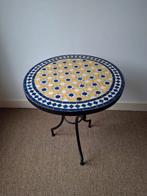 Marokkaanse mozaïek/ bistro tafel, Ophalen, Zo goed als nieuw, Rond, Metaal