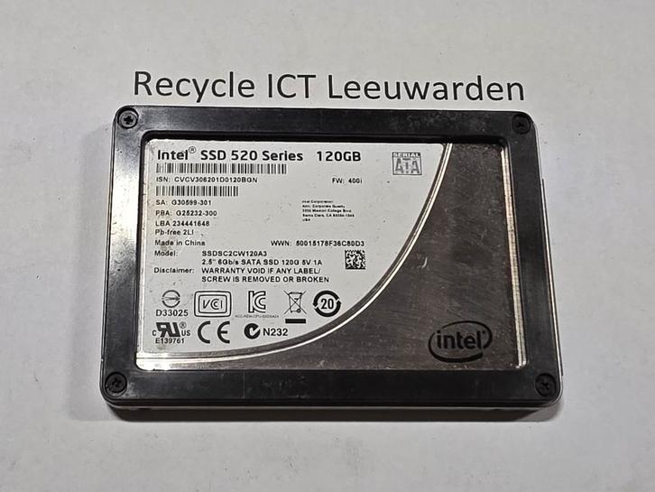 Intel ssd 520 series 120gb laptop ssd hdd hardeschijf, Computers en Software, Harde schijven, Gebruikt, Laptop, Intern, SSD, SATA