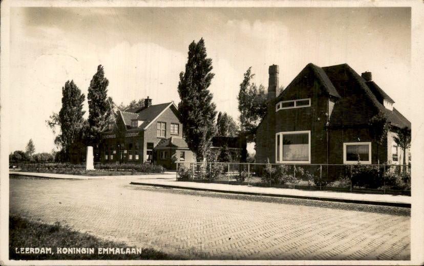 Leerdam - Koningin Emmalaan, Ophalen of Verzenden, 1920 tot 1940, Gelopen, Utrecht