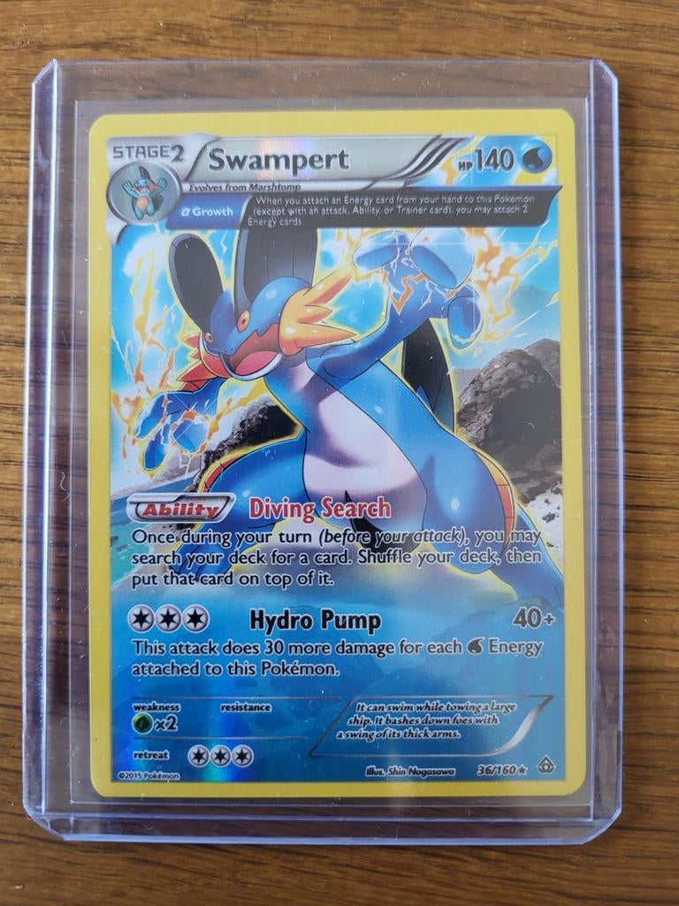 Swampert 36/160 Pokémon Primal Clash, Ophalen of Verzenden, Zo goed als nieuw
