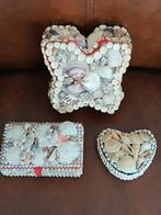 Vintage schelpendoosjes .grootste vlinder is 14.5x14cm 1koop, Antiek en Kunst, Ophalen