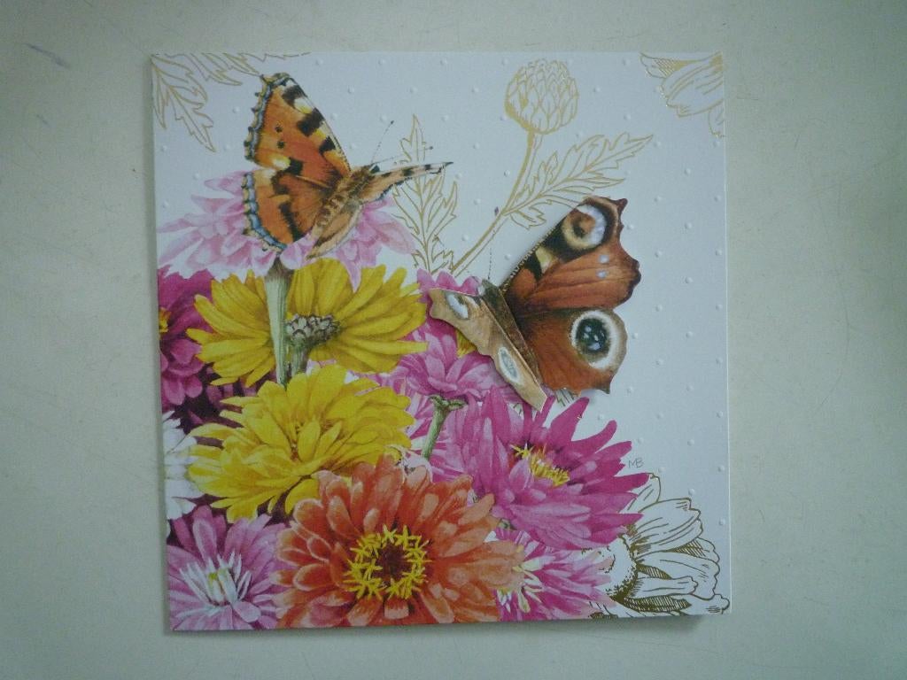Marjolein Bastin vlinders zinnia's bloemen, Ophalen of Verzenden, Voor 1920