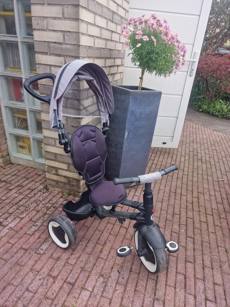 QPlay Rito opvouwbare driewieler met duwstang, Fietsen en Brommers, Ophalen of Verzenden, Gebruikt, QPlay, Verstelbare zitting