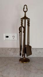 Vintage Koperen Haardstel / Haardset, Huis en Inrichting, Haarden, Ophalen, Gebruikt, Vrijstaande haard, Overige soorten