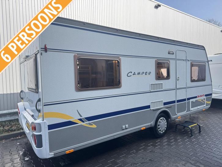 Dethleffs Camper 510 TK / 6 persoons / stapelbed / luifel, Caravans en Kamperen, Caravans, Bedrijf, tot en met 6, 1000 - 1250 kg