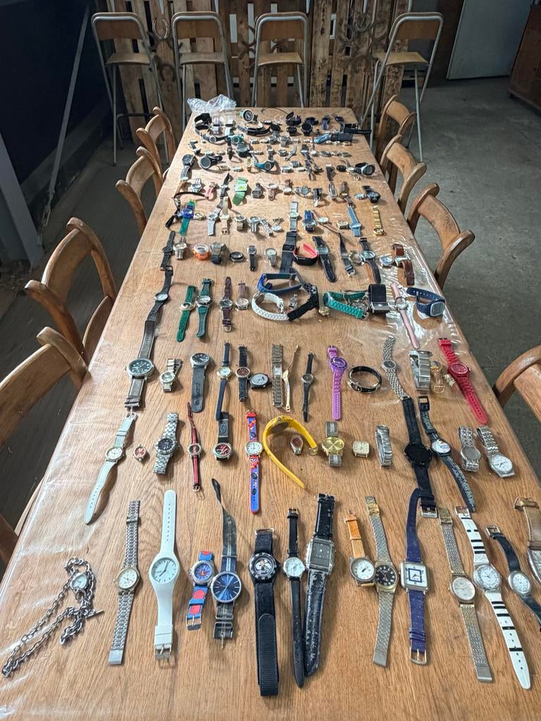 Grote collectie diverse horloges - Heren en Dames, Antiek en Kunst, Ophalen of Verzenden