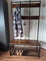 Staande kapstok met bankje en schoenenrek, Huis en Inrichting, Woonaccessoires | Kapstokken, Ophalen, Zo goed als nieuw, Metaal
