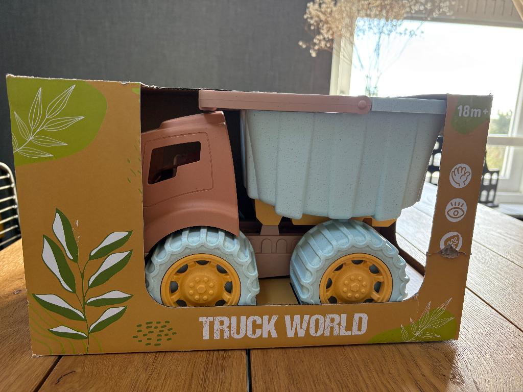 Truck World dump truck  blauw geel terra, Ophalen, Nieuw