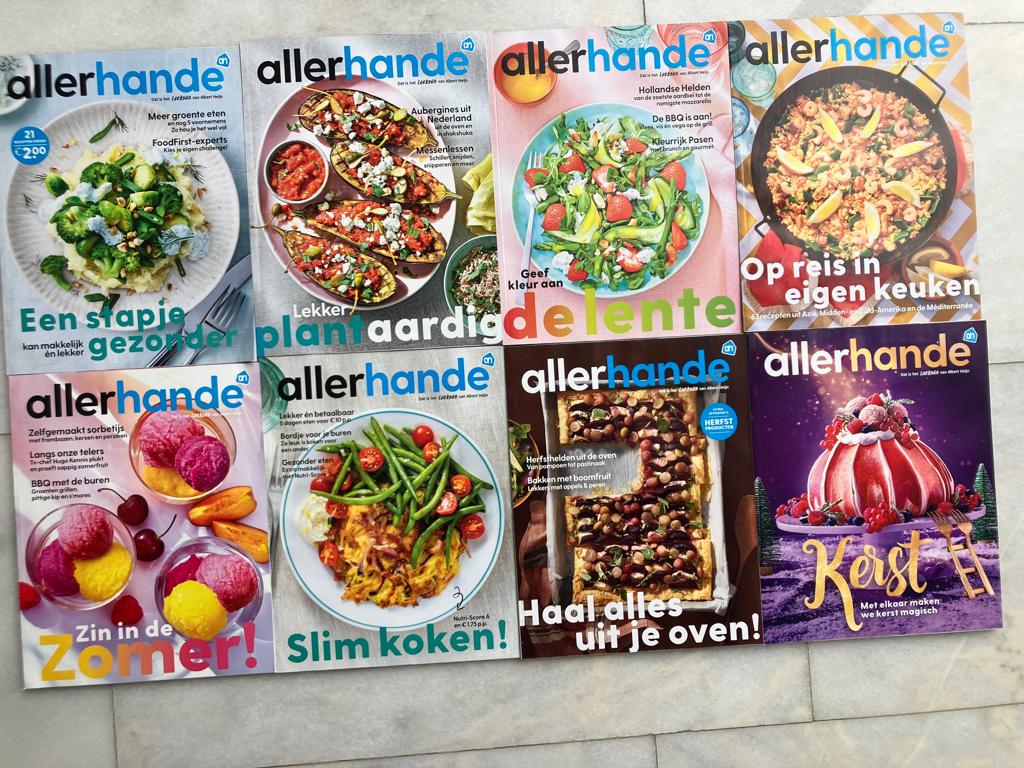 Kookblad Allerhande 2022 -  8 Nummers, Ophalen of Verzenden, Zo goed als nieuw