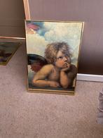 2  x elfjes in mooie zware messing lijst 46 bij 61 cm, Ophalen of Verzenden