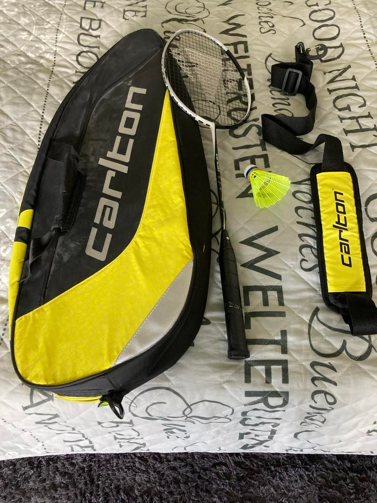 Carlton Badminton Racket met Tas en Shuttle, Sport en Fitness, Badminton, Ophalen of Verzenden, Zo goed als nieuw, Racket(s)